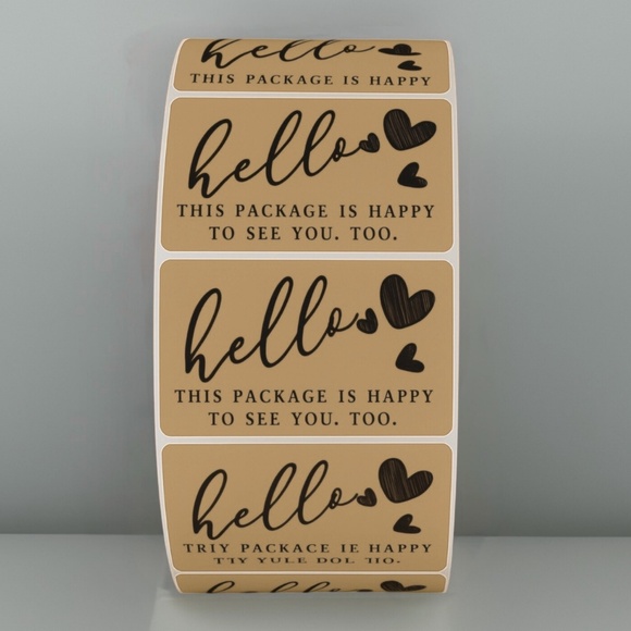 Hello this package is happy to see you too sticker | 8 COLORS TO CHOOSE FROM - Picture 11 of 11
